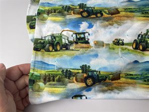 Bomuldsjersey - traktorer på marken